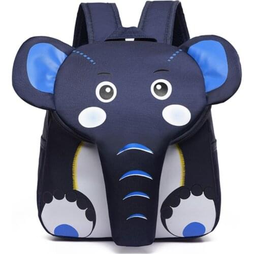 Cartoon Elephant Shoulder Bag Kindergarten Schoolbag Backpack For Toddler Kids 20CA
