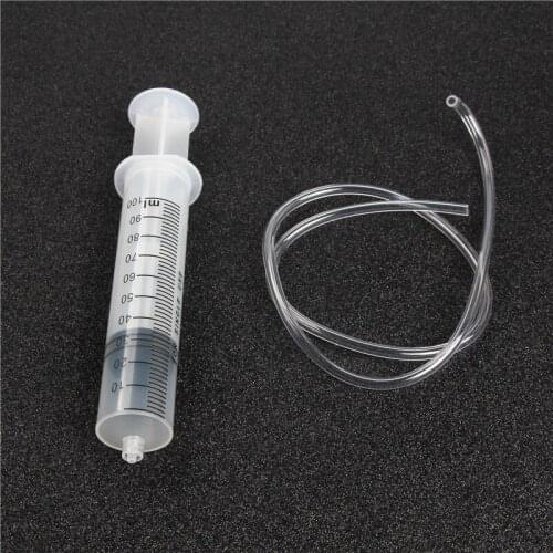 New Measuring Syringe 100ml Plastic Syringe With 80cm Flexible Clear Tube For Measuring Nutrient Motoring Applications