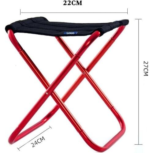 SuperLight Fishing Folding Chair Stool, Outdoor Camping Aluminum Fishing Barbecue Folding Stool Portable Train Stool Small Mazar