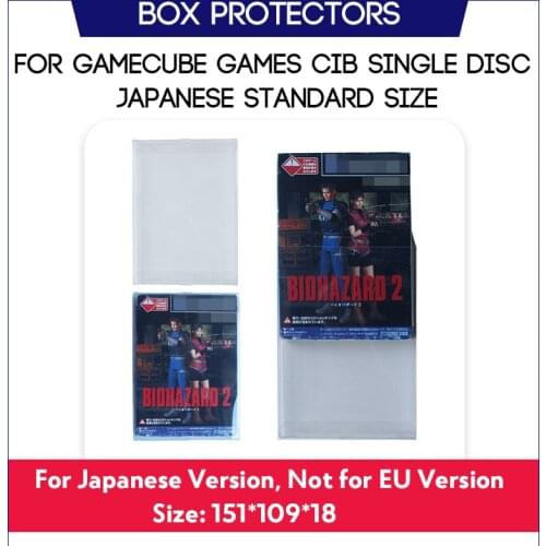 Box Protector For GameCube Japanese Games CIB Complete In Box Single Disc Standard Size Clear Case
