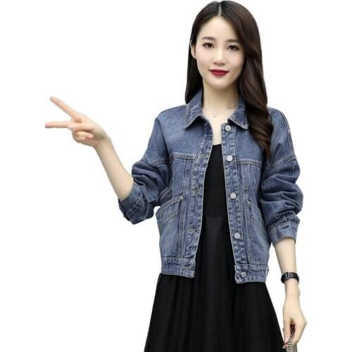 Short Denim Jacket Outerwear Women 2021 New Spring Autumn Jackets Female Fashion Korean Show High Loose Coat Womans Tops