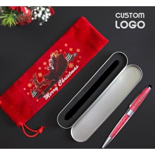 3pcs Engraving Custom LOGO Touch Screen Ballpoint Pens Multi-function Business Office Pens Christmas Gifts With Pen Case And Bag