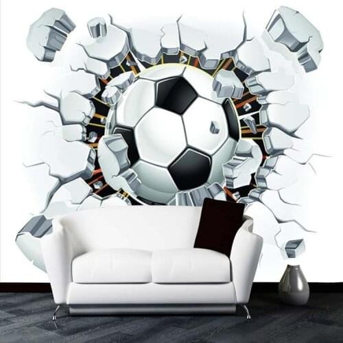 3d soccer wallpaper sport background mural living room sofa bedroom football TV backdrop Custom Size vinyl