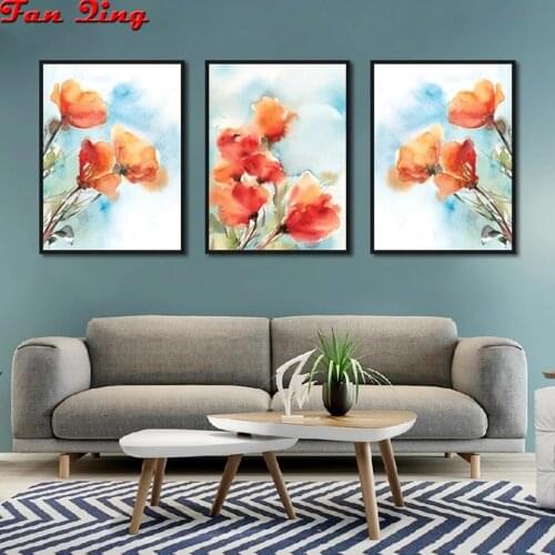 Diamond Painting Minimalist Flower Leaves Nordic Decor Diamond embroidery 5d diy full square mosaic Cross stitch of rhinestones