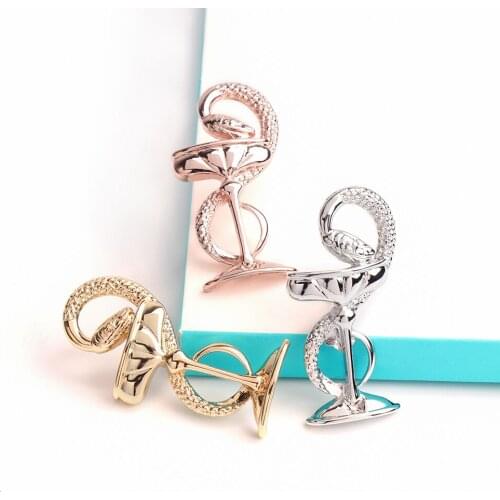 DCARZZ Bowl of Hygieia Cute Pin Badge Medical Gift Doctor Nurse Gold Rose Gold Pins Metal Classic Jewelry Brooches Women