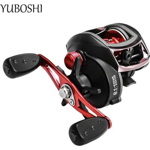 New 8kg Max Drag Baitcasting Fishing Reel 8.1:1Gear Ratio Magnetic Brake System Aluminum Alloy Spool Fishing Wheel