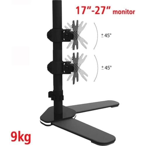 DL-ML6802 Desktop17-27" BIG base LCD LED dual Monitor desktop Holder Arm Full Motion tv mount Loading 9 kgs