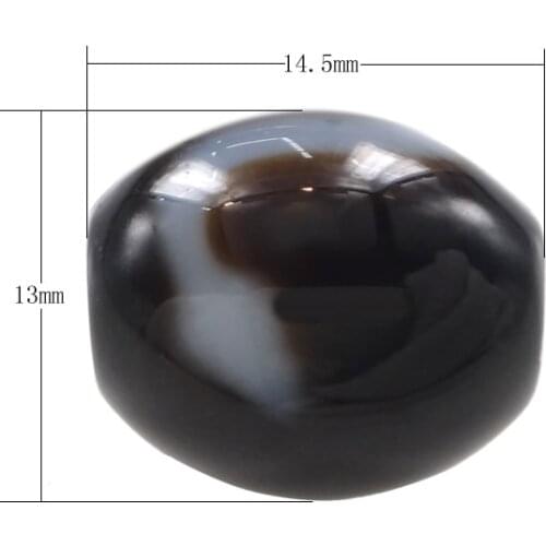 Natural Tibetan Dzi Beads for making diy Jewelry Bracelet necklace Oval, white snake & two tone, 14.50x13x3mm,Sold By PC