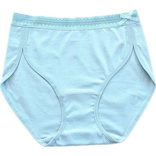 New Womens Cotton Panties Cotton Material Mid Rise Breifs Smooth Seamless Underpants Sofe Breathalbe Panties Female Underwear