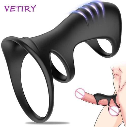 Silicone Penis Ring Cock Ring Sex Toys for Men Erection Penis Enlargement Elastic Scrotum Bind Third Ring Delay Ejaculation