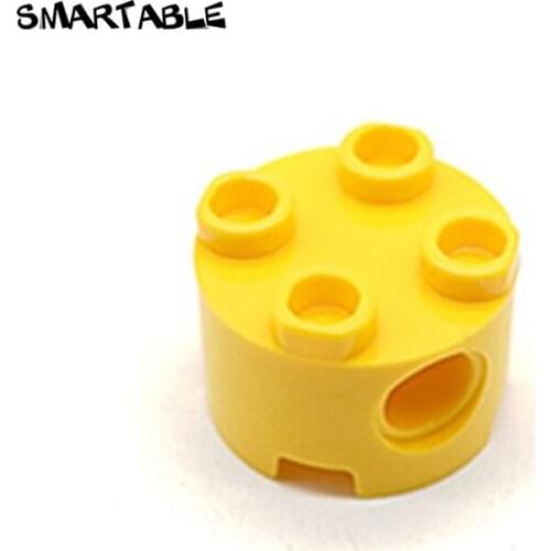 Smartable Brick 2x2 Round With Pin Hole Building Blocks MOC Parts Toys Compatible Major Brands 17485 Technic City Toys 50pcs/lot