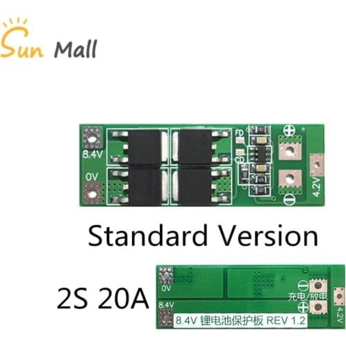 Standard Version 2S 20A 7.4V 8.4V 18650 Lithium battery BMS Board/Battery Protection board