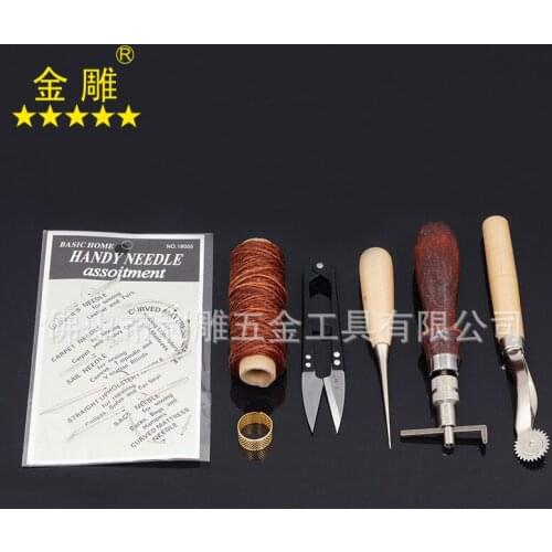 Leather Rotary Cutter Hand Sewing Set Leather Tool Set 7-Piece Handmade DIY Set Die Leather Cutting Craft Supplies Leather