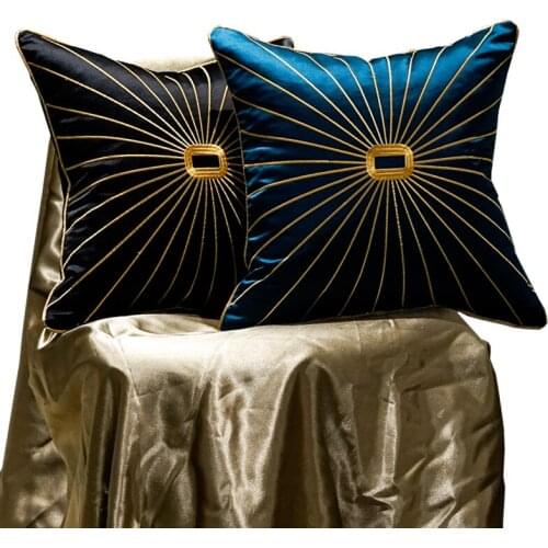 Embroidery geometry cushions Luxury car pillow Decorative cushion European cushion cover office