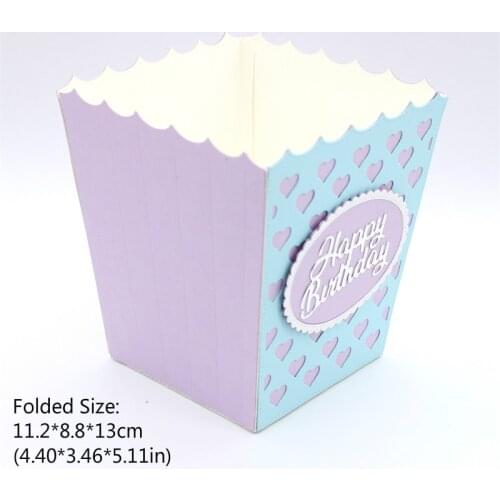 YPP CRAFT Big Popcorn Box Metal Cutting Dies Stencils for DIY Scrapbooking/photo album Decorative Embossing Paper Cards