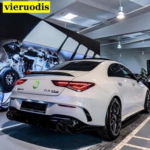 C118 Rear Spoiler For Mercedes Benz CLA Class W118 2019-2020 CLA250 CLA200 CLA220 ABS Gloss Black Rear Wing Lip Trunk Spoiler