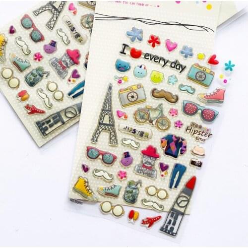 1 Sheet Everyday Life Crystal Stickers DIY Hand Account Decor Journey Sticker