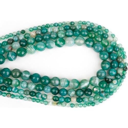 15-inch green 4/6/8/10mm Faceted Natural Stone Round Loose Ball Beads for DIY Necklace Bracelet Earring Jewelry Making Findings