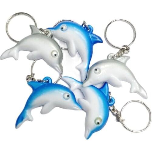 24 pcs VINTAGE Dolphin for with keychain ring Retro Fashion Jewellery Chain clip Bead Girl Kis Room Craft DIY pendant