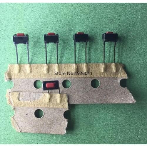 50PCS Imported tact switch SKQCACD010 Inline 2 feet 3*6*4.3 Vertical
