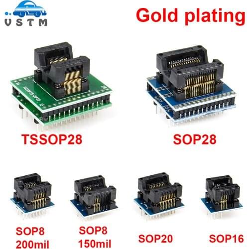 6pcs TSSOP28 SSOP28 SOP28-DIP28 adapter SOP20 SOP16 SOP8 150mil 200mil to DIP8 adapter compatible tssop20 ssop20 tssop8 socket