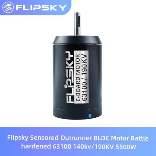 Flipsky Sensored Outrunner Brushless DC Motor Battle hardened 63100 140kv/190KV 5500W for DIY Electric Skateboard Longboard