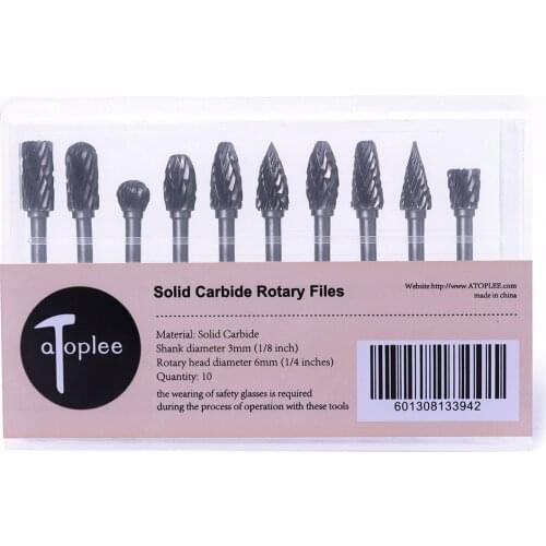 Boutique 10Pcs/Set Solid Carbide Burrs For Dremel Rotary Tool Drill Die Grinder Carving Bit