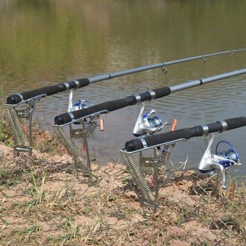 Fishing Rod Holders Spring Automatic Fishing Full Stainless Steel Tackle Storage Outdoor Fishing Accessories Bracket