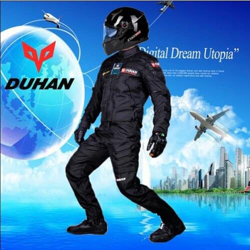 DUHAN Moto racing suits motorcycle cycling jackets pants Motorbike Winproof Warm riding clothes sets