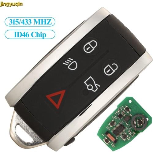 Jingyuqin Remote Car Key Fob Control 315/433MHZ ID46 PCF7953 For Jaguar XF 2009-2013 XJ8 XK8 2007-2010 XKR 2007-2014 XK 2015