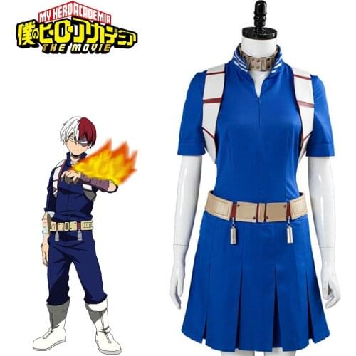 Anime My Hero Academia Todoroki Shouto Cosplay Costume Women Girls Uniform Dress Outfits Halloween Carnival Costume