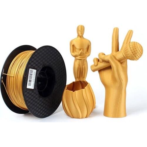 Metal Gold 3D Printer Filament PLA 1.75mm 1Kg Spool Metal Color Golden Metallic PLA Printing Materials Suppies Dropshipping