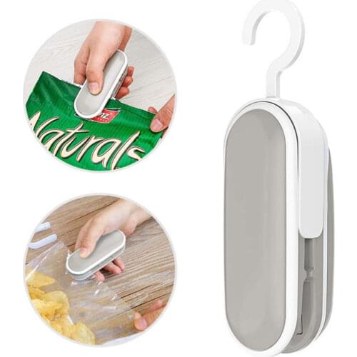 Mini Sealing Machine Vacuum Food Sealer 2 In 1 Heat Sealer Handheld Portable Sealer Packaging Machine Food Processor Kitchen