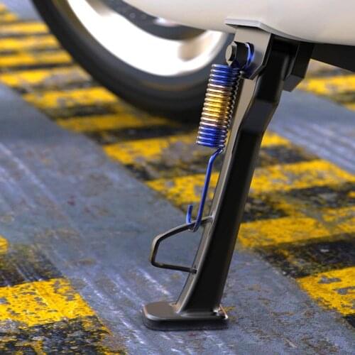 Motorcycle Accessories Off-road Moto Scooter Universal Stainless Steel Scooter Side Stands Kickstand Spring Tripod Return Spring