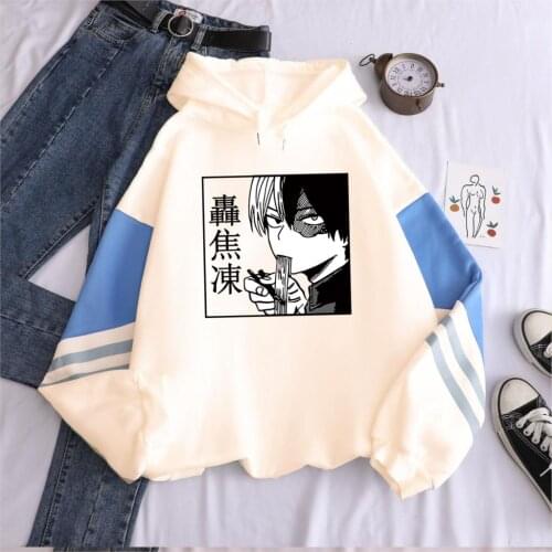 My Hero Academia Todoroki Shoto Men Sweatshirt Hoodies Women Funny Janpan Anime Harajuku Pullover Winter Korean Costume Hoody