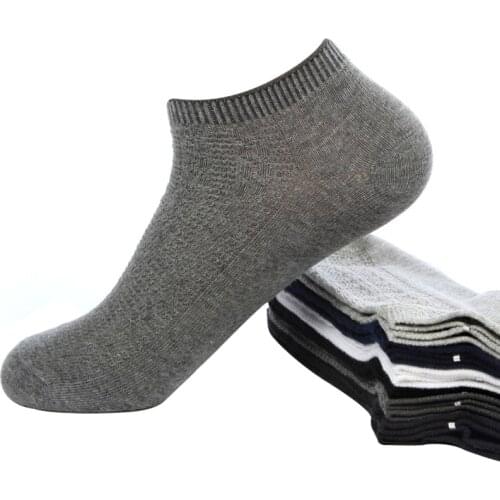 6 Pairs/lot Big Size Brand Spring Summer Pure Cotton Ankle Socks Business Mens Sock Thin Black Leisure Solid Color Short Socks
