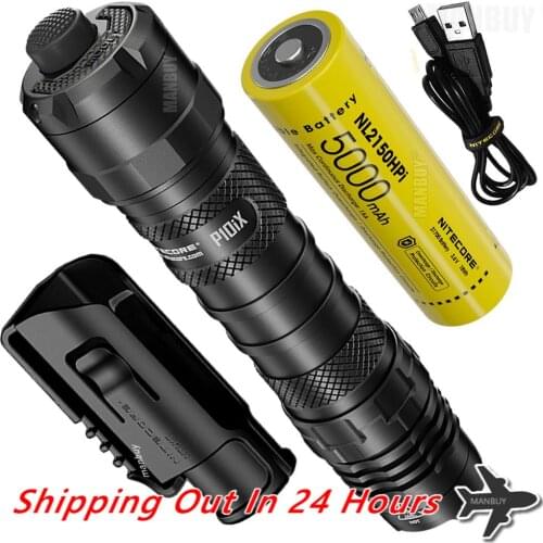 Original NITECORE P10iX 4000 Lms LED USB-C Rechargeable Tactical Flashlight +5000mAh 21700 Battery + NTH10 Holster Free Shipping