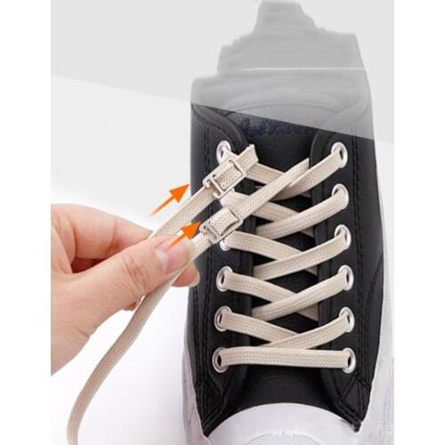 1pair 100CM No Tie Lazy ShoeLaces Elastic Rubber Shoes Lace Sneaker Children Safe Elastic lacets elastique chaussure