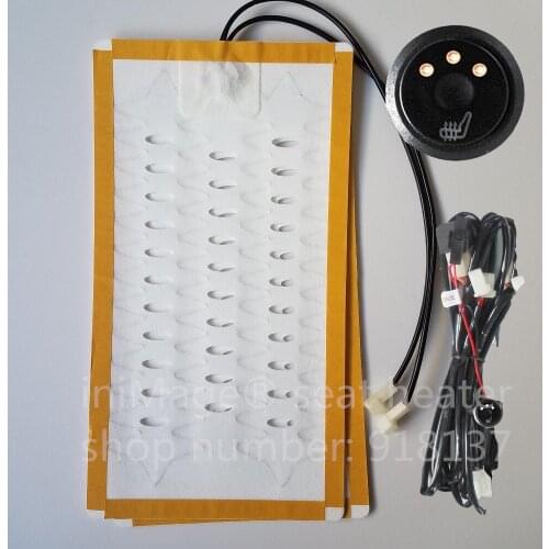 1 seat install Round button 3-level switch alloy wire seat heater,heated seat,carbon fiber, seat heating automobile warmer