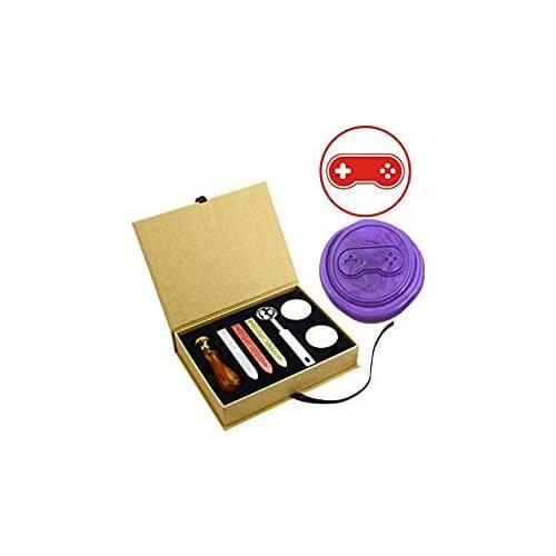 Video Game Console Button Retro Brass Wax Seal Stamps Kit Envelope Card Stamp Gifts