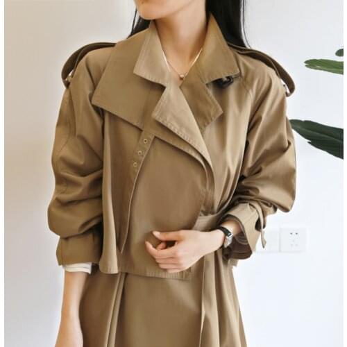 Trench Coat For Women Solid Overcoat Female Long Split Female Coat Winter Patchwork Sashes Pockets Womens Winter Coats 2021