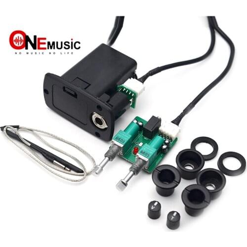 2 Band EQ Equalizer Acoustic Classical Guitar Piezo Pickup EQ Preamp System for Acoustic Guitarra Parts