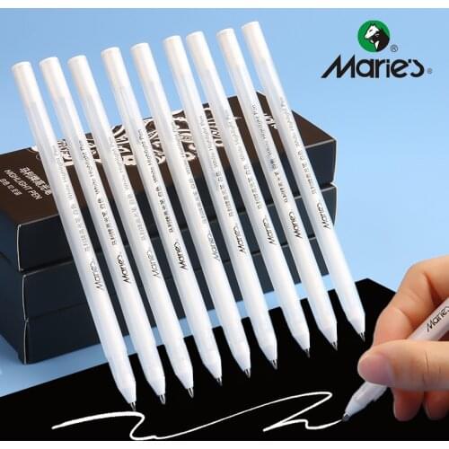 3Pcs White Ink Highlight Pen 0.8mm Gel Pen Bright White Color Highlighting For Stationery Office student School Art Supplies