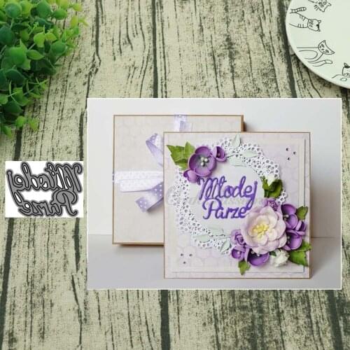 AddyCraft Polish language Young couple Metal Cutting Dies Stencils Scrapbooking Album Paper Card Decorative Craft