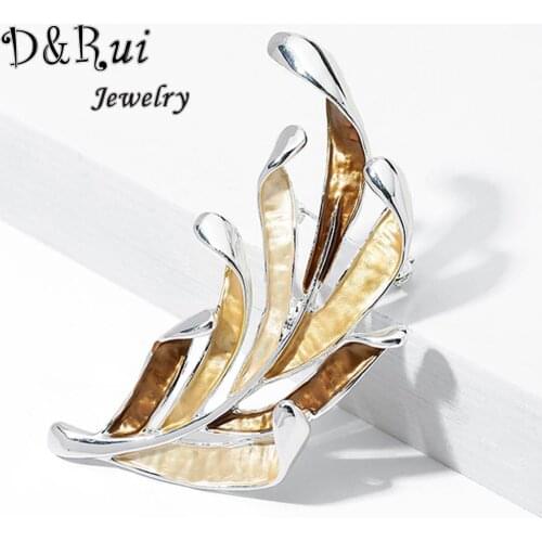 High Quality Leaf Brooches Trendy Designer Yellow Enamel Plant Badge Metal Brooch Pin for Women Men Party Wedding Jewelry Pin