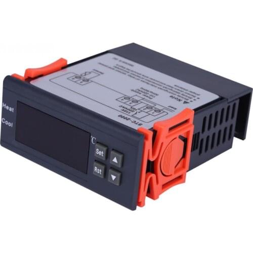 AC 110V-220V Thermostat Controller Digital Temperature Controller Thermostat Heat & Cool Modes Temperature Controller Sensor