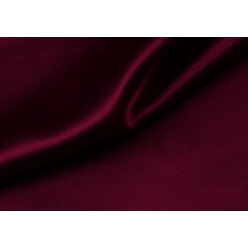 Howmay 100% pure silk charmeuse satin fabric 30m/m 114cm purple red 45# especially heavy weight for dress or cheongsam