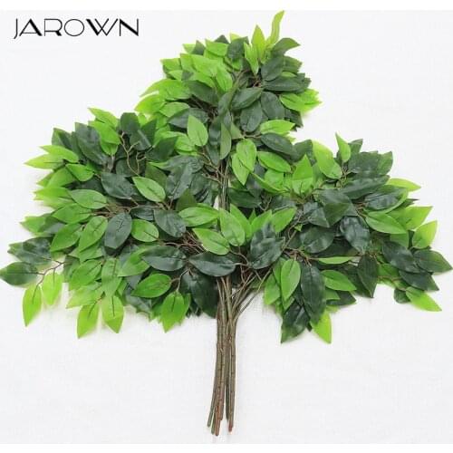 JAROWN Artificial Plant Real Touch Leaves Eucalyptus Leaves Ginkgo Leaves Maple Leaf Fake Branches Wedding DIY Home Decoration