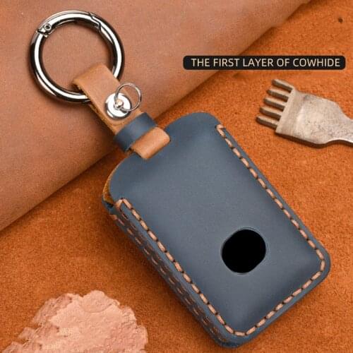 Leather NEW Car Key Case Cover for Mazda 3 Alexa CX4 CX5 CX8 2019 2020 Key Chains Shell Auto Accessories Ring