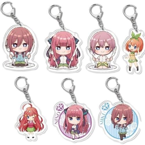 The Quintessential Quintuplets Keychain Man Acrylic Key Chain Women Key Ring Kids Pendant High Quality Key Holder Fashion Brelok